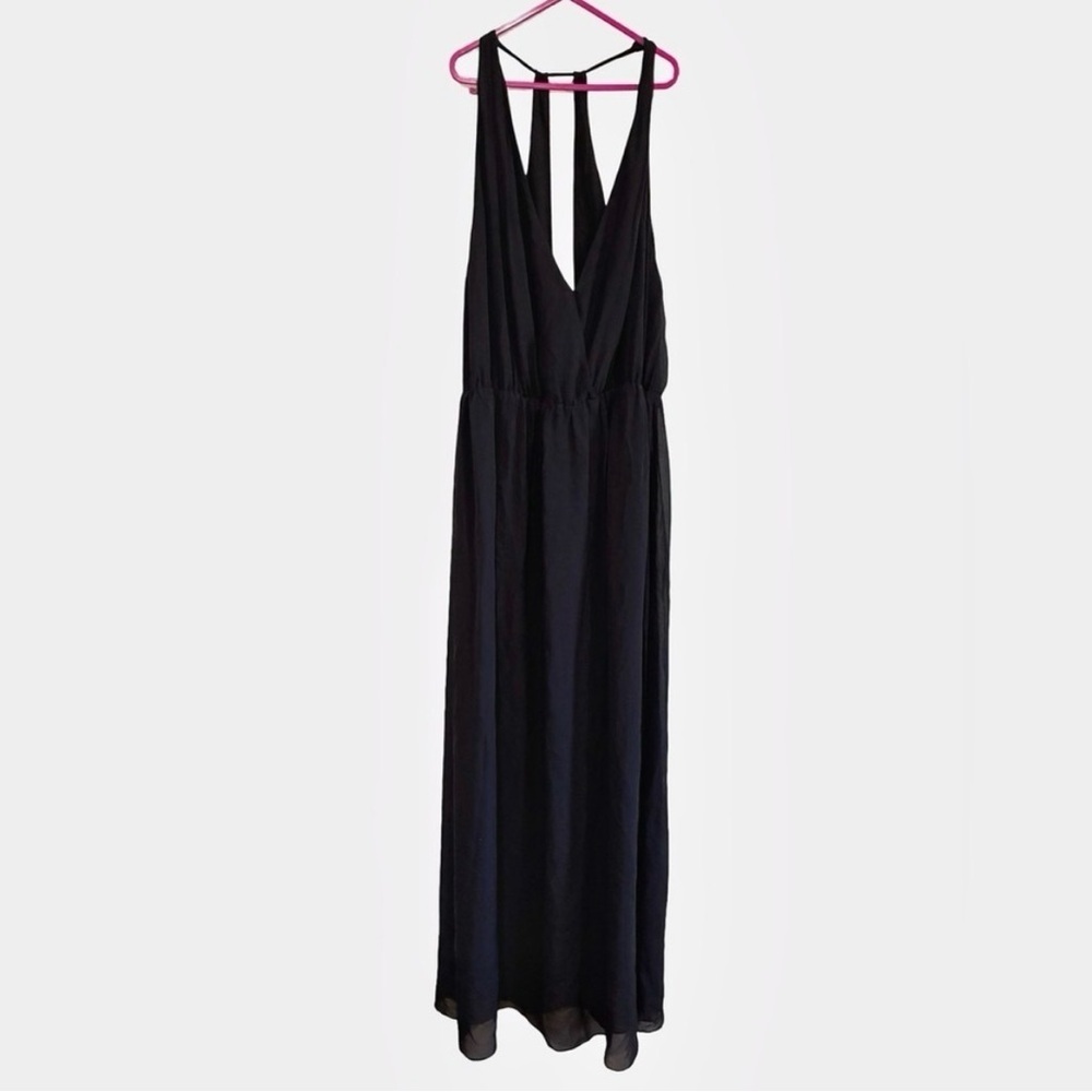 Alice + Olivia Silk Black Tank Top Maxi Dress